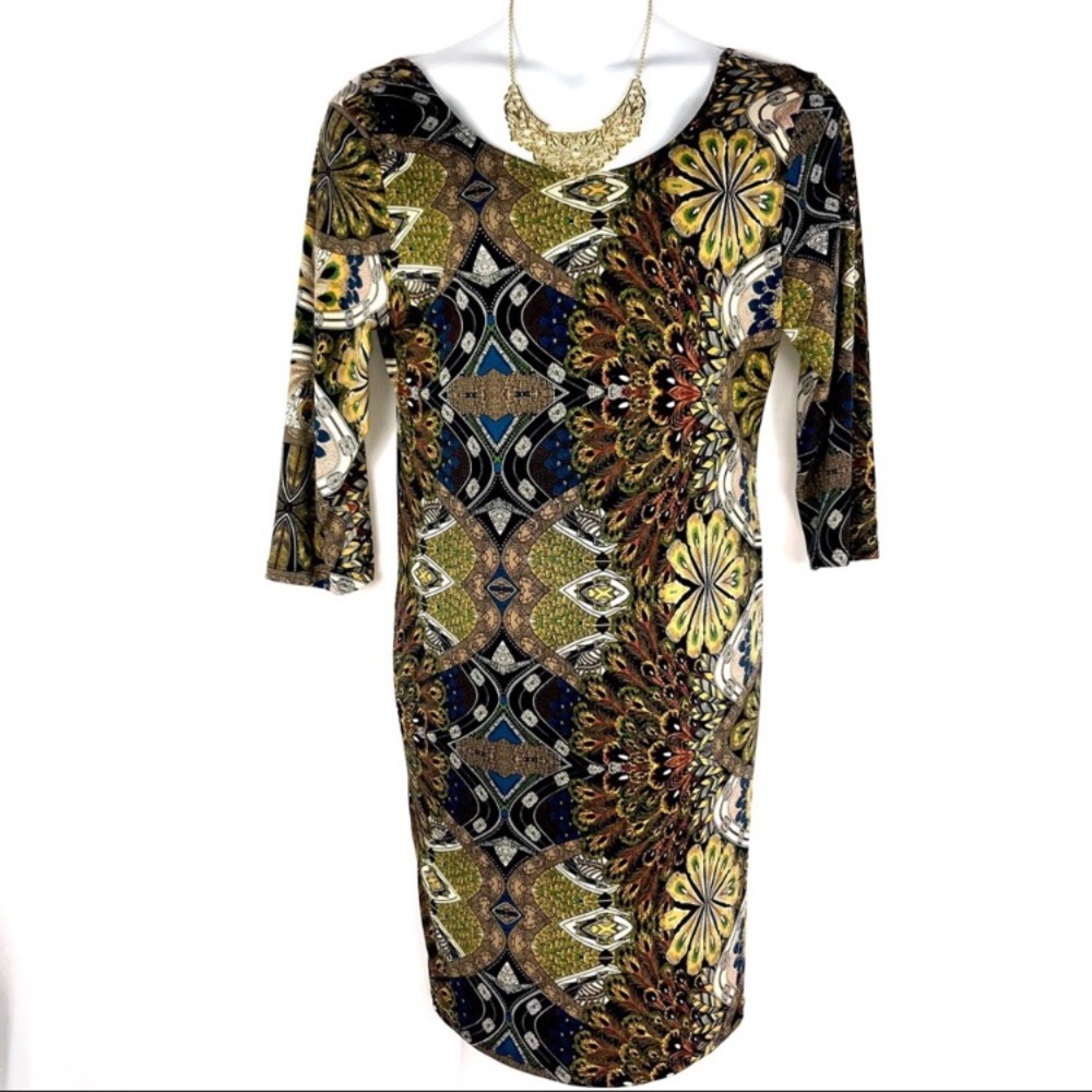 Auditions Body Con 3/4 Sleeve Dress